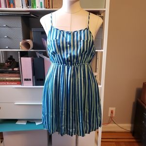 Mint & Cobalt Striped Dress